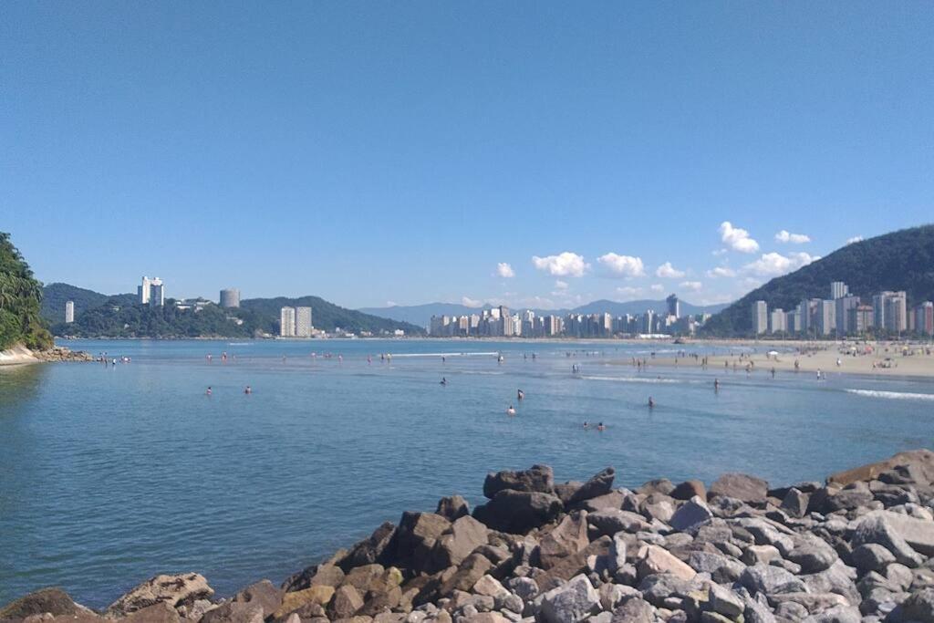 Apartamento Vista Mar Santos Bagian luar foto